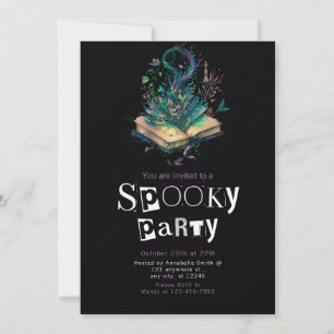 Book of Shadows Smoke Spooky Halloween Party Invitation