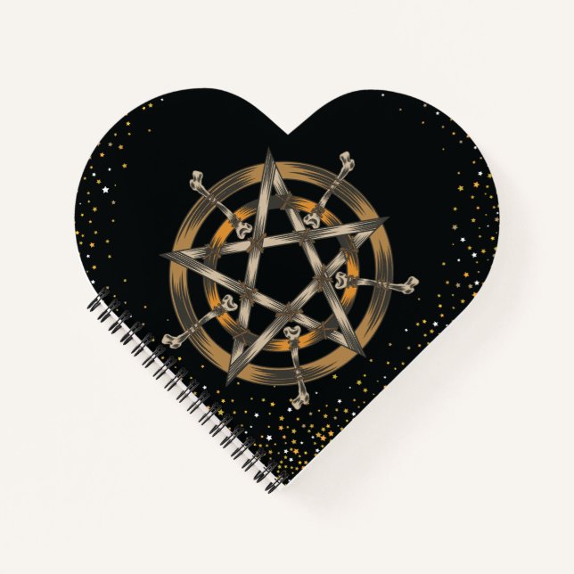 Book of Shadows Spiral Photo Notebook heart shaped (Front)