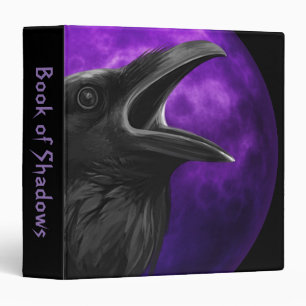 Book Of Shadows with Raven 3 Ring Binders
