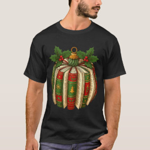 Book Ornaments Book Lover Cozy Christmas Teacher L T-Shirt