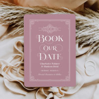 Book Our Date Dusty Rose Vintage Cover Wedding