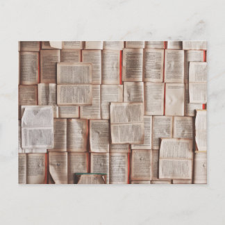 Book Page Postcard, Book Postcard