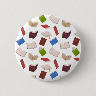 Book pattern 2 inch round button