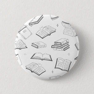 Book pattern 2 inch round button