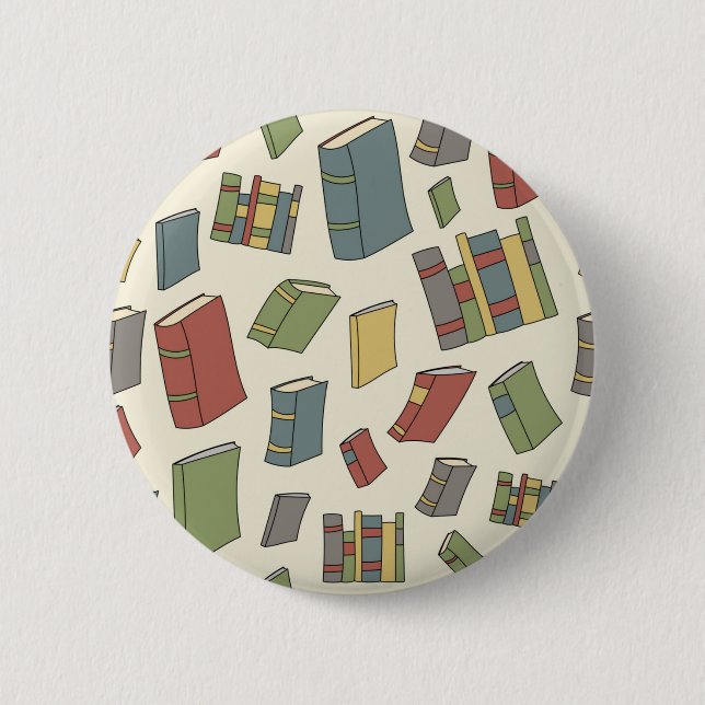 Book pattern 2 inch round button (Front)