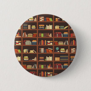 Book pattern 2 inch round button