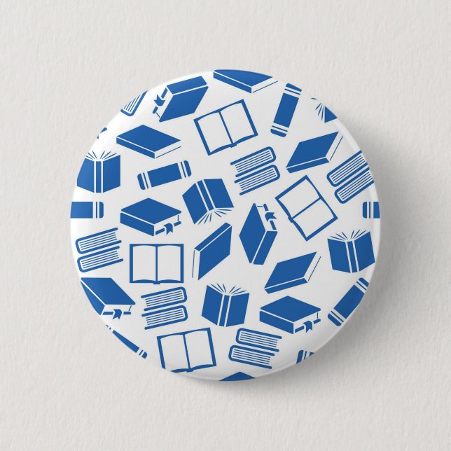 Book pattern 2 inch round button (Front)