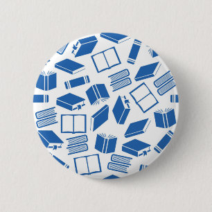 Book pattern 2 inch round button