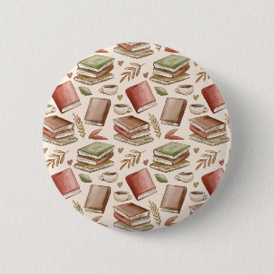 Book pattern 2 inch round button