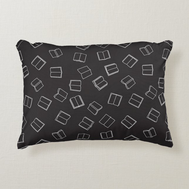 Book pattern accent pillow (Front)