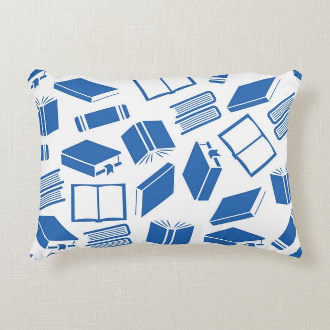 Book pattern accent pillow (Front)