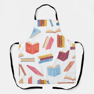Book pattern apron