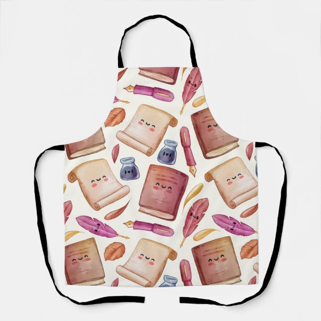 Book pattern apron (Front)