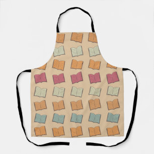 Book pattern apron