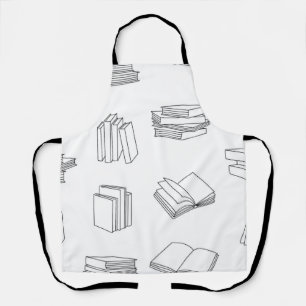 Book pattern apron