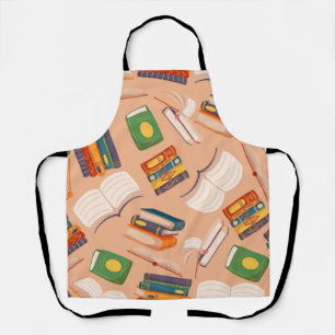Book pattern apron