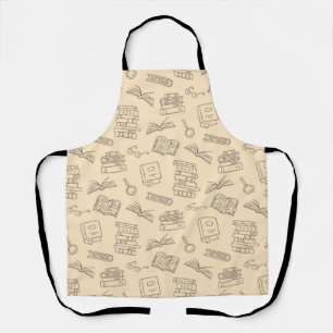 Book pattern apron