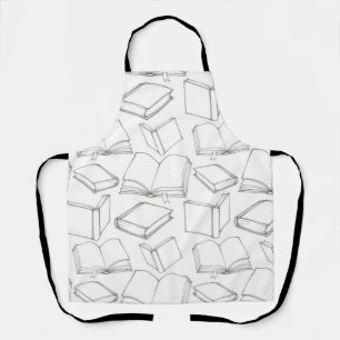 Book pattern apron