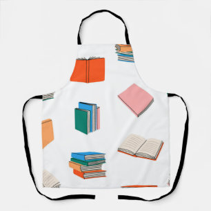 Book pattern apron