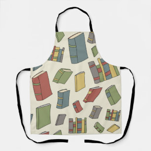 Book pattern apron