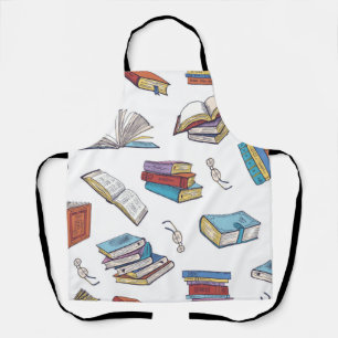 Book pattern apron