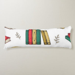 Book pattern body pillow