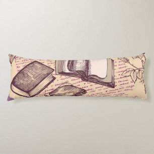 Book pattern body pillow