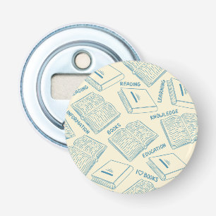 Book pattern bottle opener