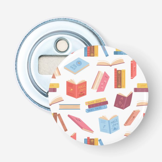 Book pattern bottle opener (Front)