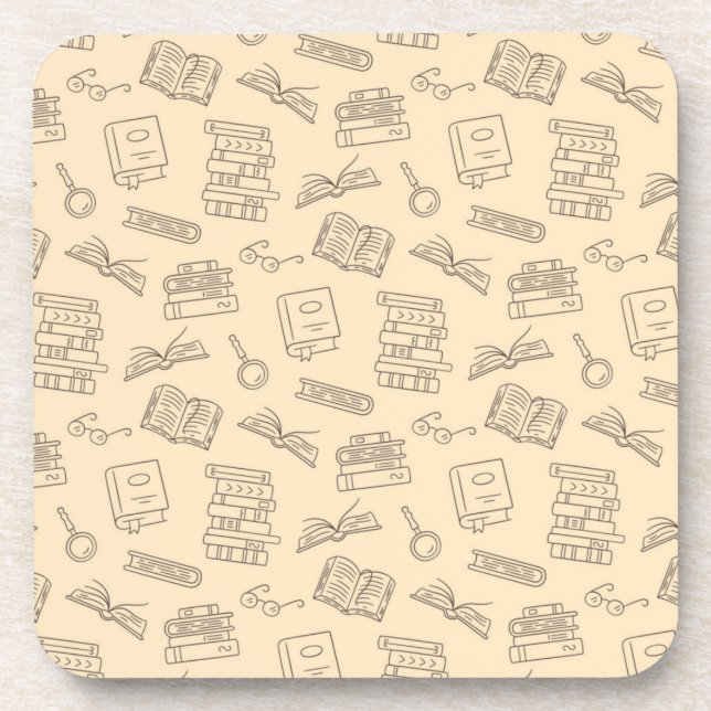Book pattern coaster (Front)