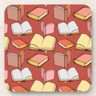 Book pattern coaster