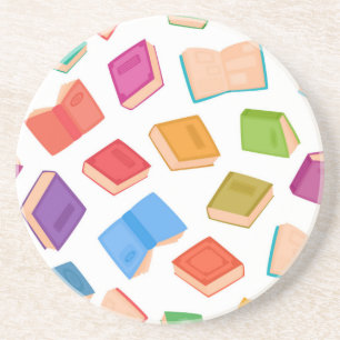 Book pattern coaster