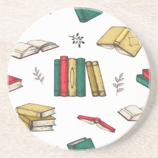 Book pattern coaster (Front)