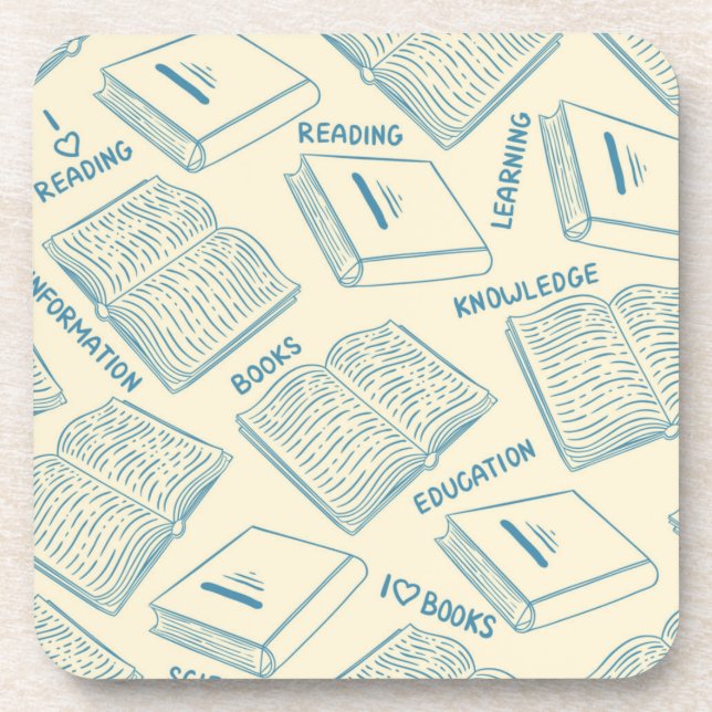 Book pattern coaster (Front)