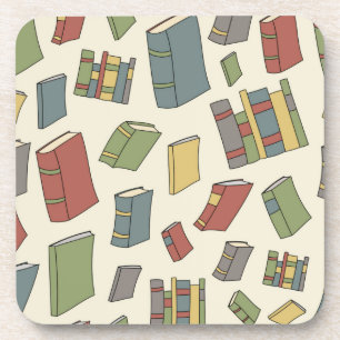 Book pattern coaster