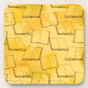 Book pattern coaster