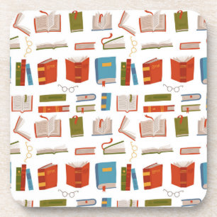 Book pattern coaster