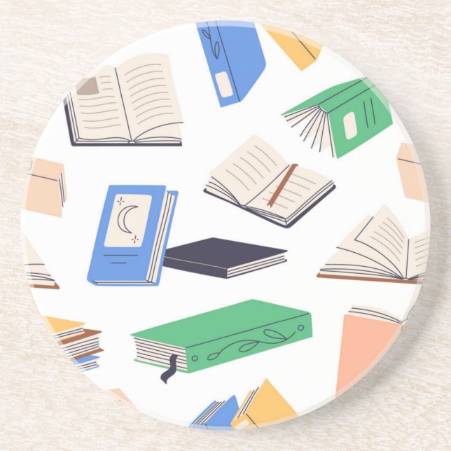 Book pattern coaster (Front)
