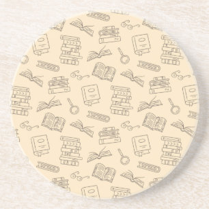Book pattern coaster