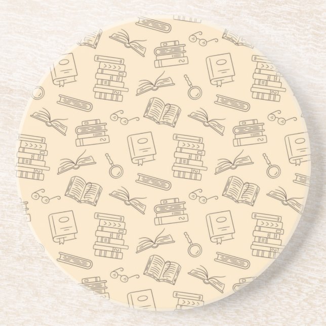 Book pattern coaster (Front)