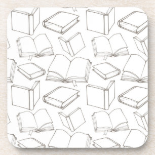 Book pattern coaster
