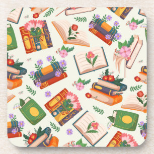 Book pattern coaster