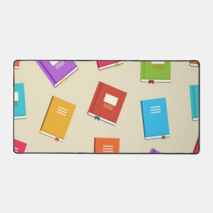 Book pattern desk mat
