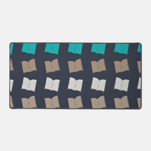 Book pattern desk mat