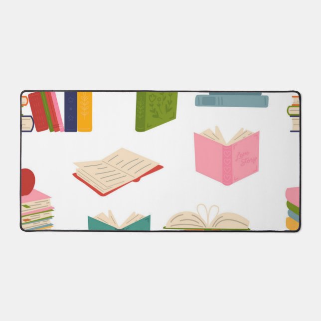 Book pattern desk mat (Front)