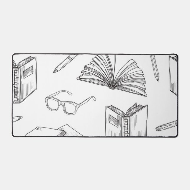 Book pattern desk mat (Front)