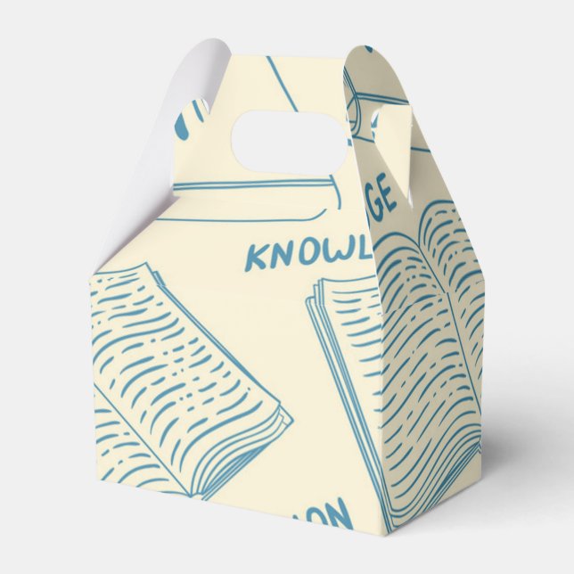 Book pattern favor box (Front Side)