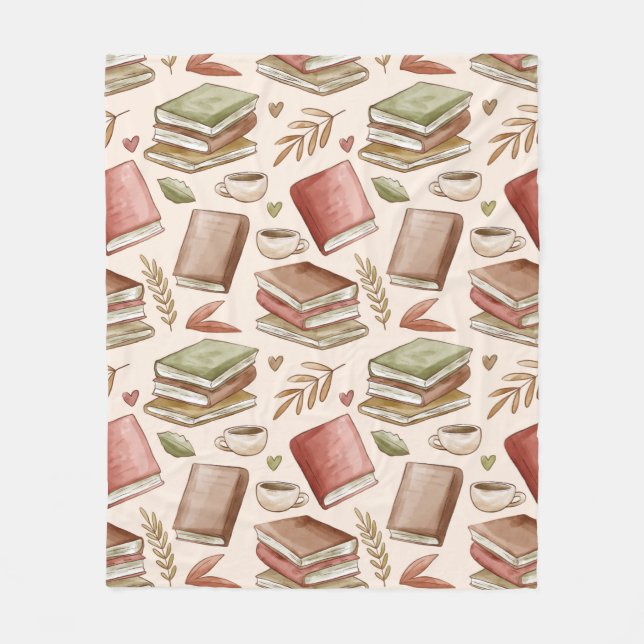 Book pattern fleece blanket (Front)