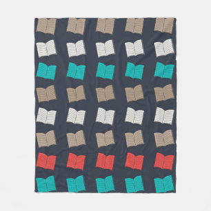 Book pattern fleece blanket