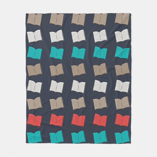 Book pattern fleece blanket (Front)